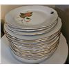 Image 2 : Kahla Made in GDR Floral Dinnerware Set with Gold Accents