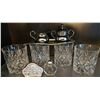 Image 1 : Crystal Tumblers, Silver Serving Set, and Religious Memorabilia
