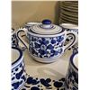 Image 5 : Italian Hand-Painted Deruta Blue and White Ceramic Tea Set with Tray