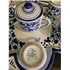 Image 6 : Italian Hand-Painted Deruta Blue and White Ceramic Tea Set with Tray