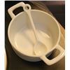 Image 3 : Fondue Set with Ceramic Bowls, Spoons, and Metal Stand