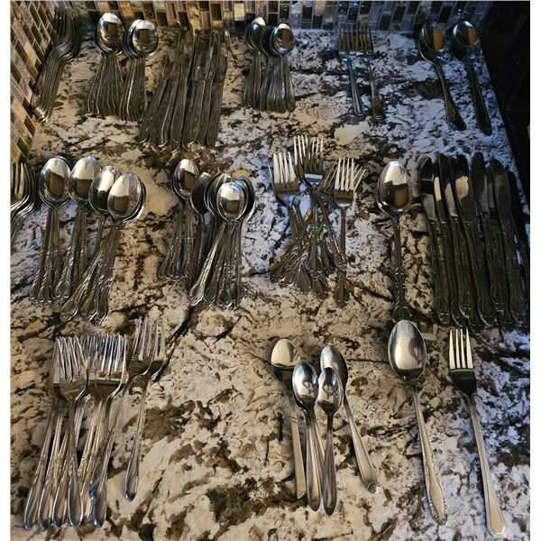 Complete Set of Stainless Steel Flatware by Inoxpran Italy
