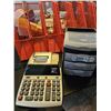 Image 1 : Office Supplies Including Calculator, Storage Bins, and Organizers