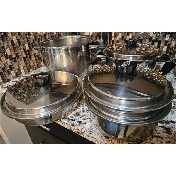 Cook-O-Matic Kitchenware 5-Piece Stainless Steel Cookware Set
