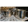 Image 1 : Three Stainless Steel Stockpots with Lids