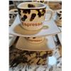 Image 2 : Espresso Cup Set with Matching Saucers and Accent Plate