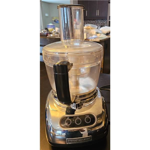 KitchenAid Food Processor with Stainless Steel Base, Clear Bowl, and Pulse Function