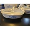 Image 2 : Corning Ware Blue Cornflower Casserole Dishes and Percolator