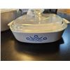 Image 3 : Corning Ware Blue Cornflower Casserole Dishes and Percolator