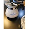 Image 5 : Corning Ware Blue Cornflower Casserole Dishes and Percolator