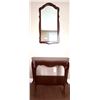 Image 1 : Wooden Vanity Table with Beveled Edge Mirror