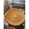 Image 3 : Five-Piece Collection of Wicker Baskets ( Ceramic Planter Not Included )