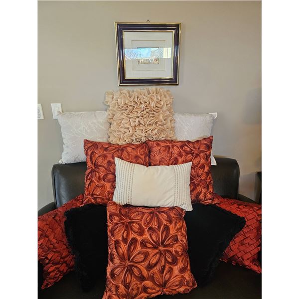 Decorative Throw Pillow Set in Varying Textures and Patterns