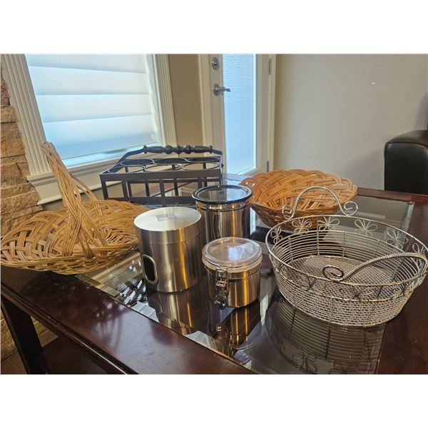 Decorative Storage Baskets and Stainless Containers