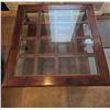 Image 3 : Wood and Glass Coffee Table with Shelf - 40x40x19 Inches