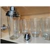 Image 6 : Glassware Including Drinking, Cocktail, and Shot Glasses with Shaker