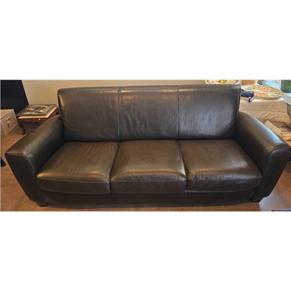 Natuzzi Real Leather Sofa, 84 x 31 x 33 Inches