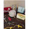 Image 3 : Religious and Decorative Items with Rosaries and Keepsakes