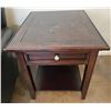 Image 1 : Wooden Side Table With Drawer and Lower Shelf