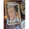 Image 3 : Dining and Serving Accessories Including Knives, Platters, and Bowls