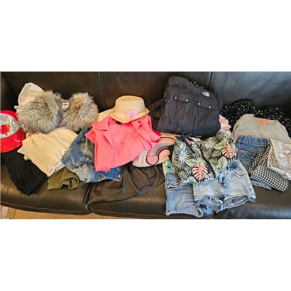 Girls Clothing Lot Including Dresses, Outerwear, Hats, and Shorts