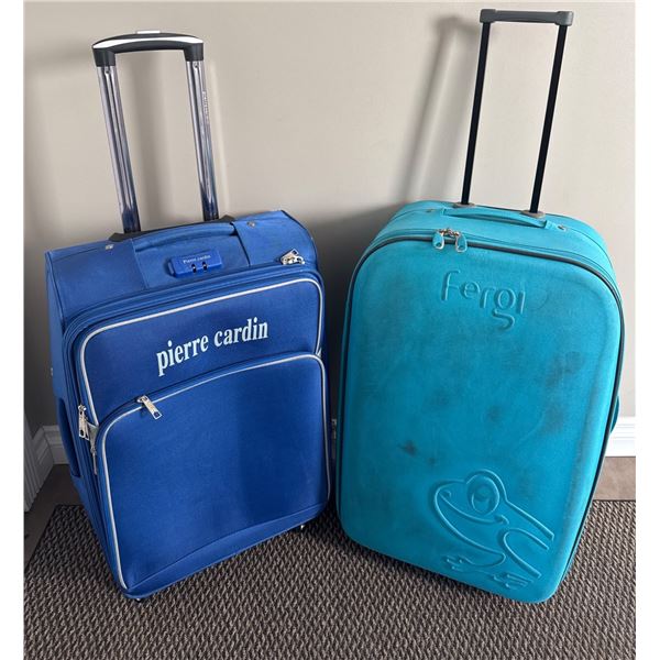 Two Soft-Side Rolling Suitcases by Pierre Cardin and Fergi