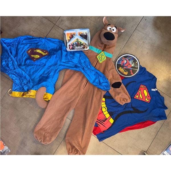 Scooby-Doo Costume and Superhero-Themed Items Bundle