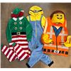 Image 1 : Three Themed Childrens Costumes: Elf, Minion, and Lego Character