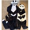 Image 1 : Two Panda-Themed Hooded Onesies with Matching Slippers