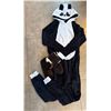 Image 3 : Two Panda-Themed Hooded Onesies with Matching Slippers