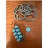 Image 4 : Blue-Toned Fashion Jewelry Including Necklaces, Bracelets, Rings, and More