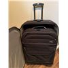 Image 2 : Black Rolling Luggage Set with Telescopic Handle, Two Pieces