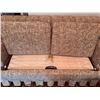 Image 2 : Two-Piece Upholstered Sofa and Armchair Set with Pleated Skirt