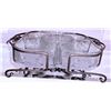 Image 3 : Divided Glass Serving Tray with Metal Scrollwork Frame