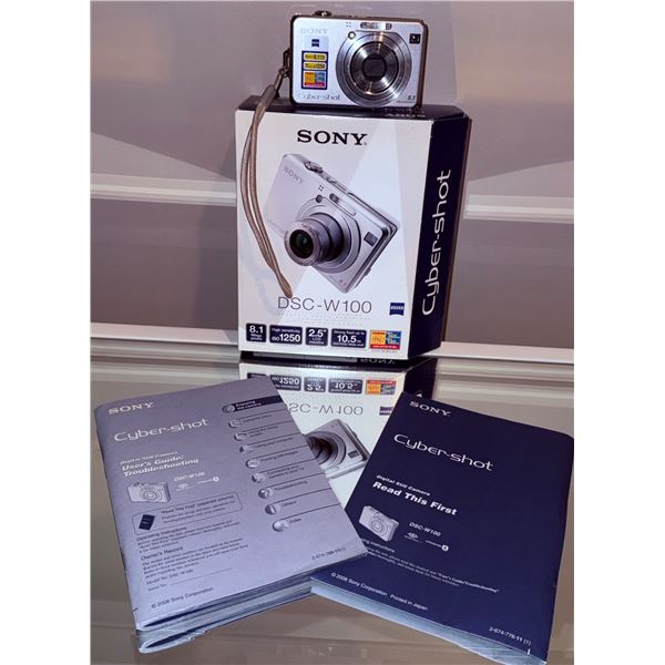 Sony DSC-W100 Cyber-shot Digital Camera with Manuals and Original Packaging