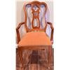 Image 11 : Oval Cherry Wooden Dining Table with Six Chairs
