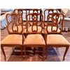 Image 13 : Oval Cherry Wooden Dining Table with Six Chairs
