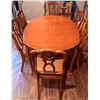 Image 5 : Oval Cherry Wooden Dining Table with Six Chairs