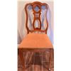 Image 8 : Oval Cherry Wooden Dining Table with Six Chairs