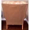 Image 4 : Upholstered Wingback Armchair with Beige and Cream Swirl Pattern