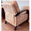 Image 5 : Modern Armchair With Printed Fabric Upholstery and Wooden Arms