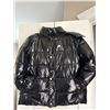 Image 3 : Womens Clothing Lot: Black Puffer Jacket, Graphic Top, Tank Top, and Shorts