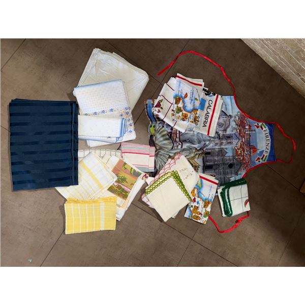Kitchen Textiles and Aprons with Assorted Patterns