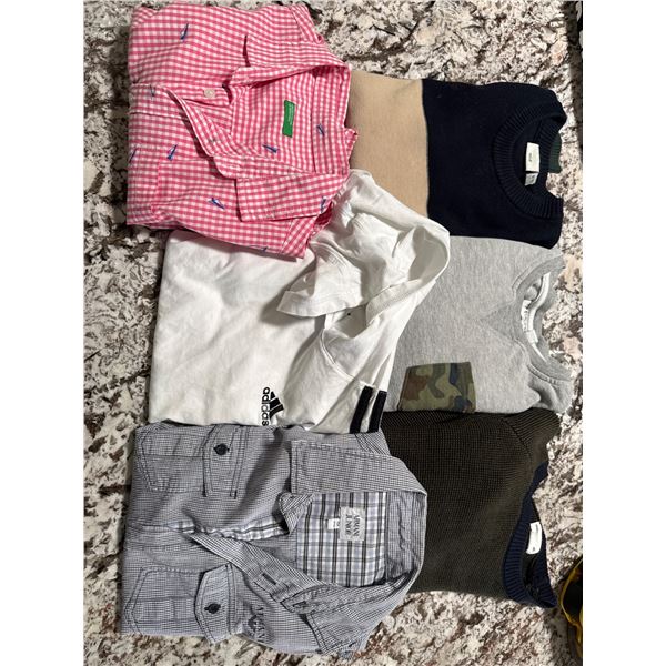 Boys Shirts and Sweaters from Notable Brands, Various Sizes