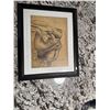 Image 1 : Edgar Degas Framed Print of Le Tub Sketch with Black Frame