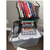 Image 5 : Household Bins, Wire Shelves, Drapery Rods, and Books