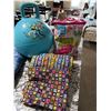 Image 2 : Childrens Items Including Toy Story Hopper Ball, Mega Bloks, Baby Sleeping Bag, and Fabric Bundle