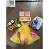 Image 2 : Childrens Play Bundle with Dress, Backpack, Decorations, and Toys