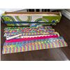 Image 2 : Childrens Activity Lot: Table, Chairs, Book Rack, LEGO Storage, and Border Trimmers
