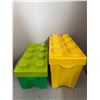 Image 3 : Childrens Activity Lot: Table, Chairs, Book Rack, LEGO Storage, and Border Trimmers